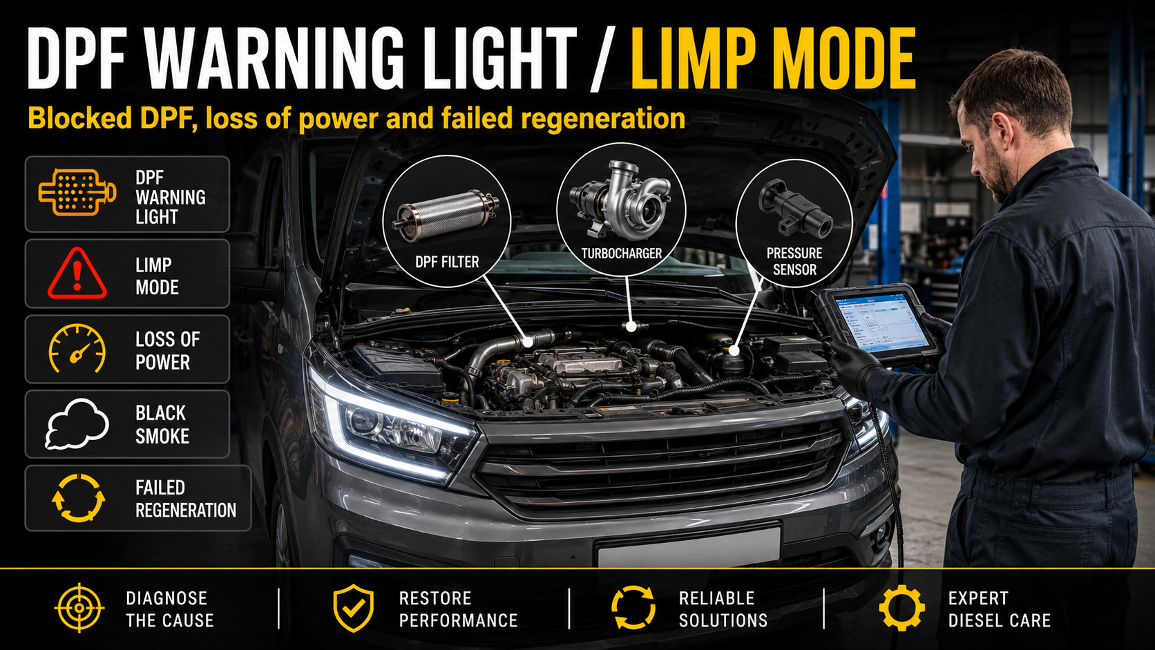 DPF Warning Light and Limp Mode: What It Means and What to Do