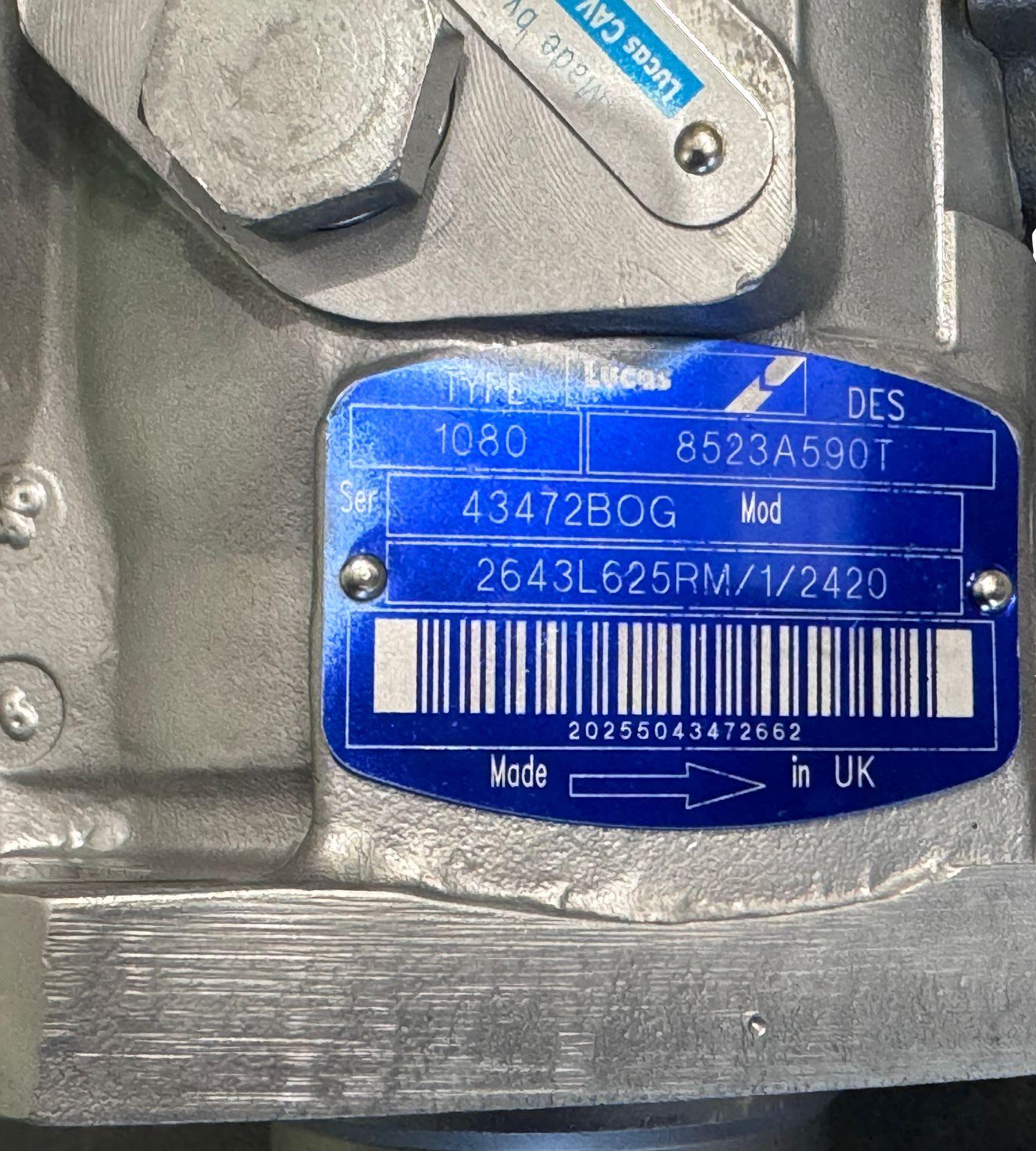 Delphi Perkins Diesel Fuel Injection Pump 8523A590T 2643L625