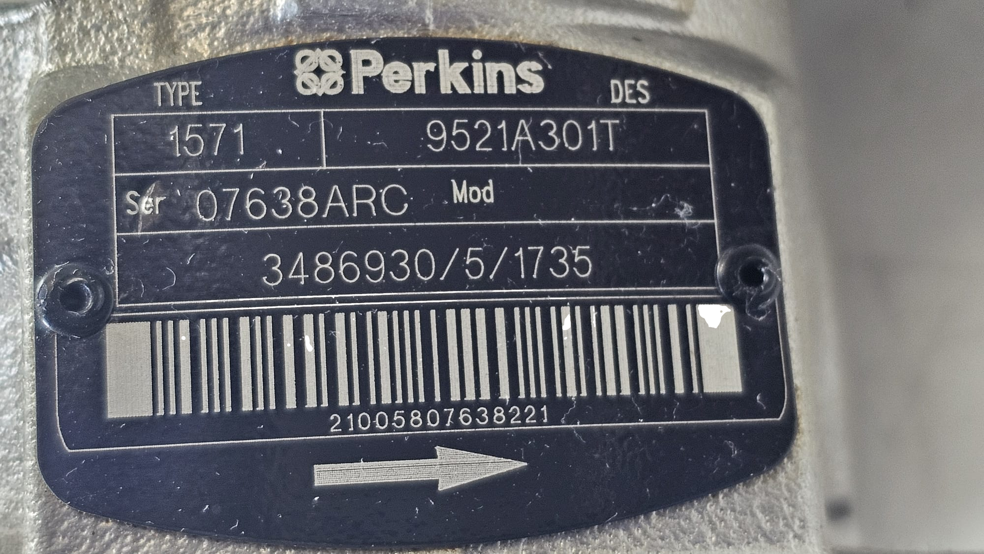 Delphi Perkins DP310 Diesel Fuel Injection Pump 9521A301T