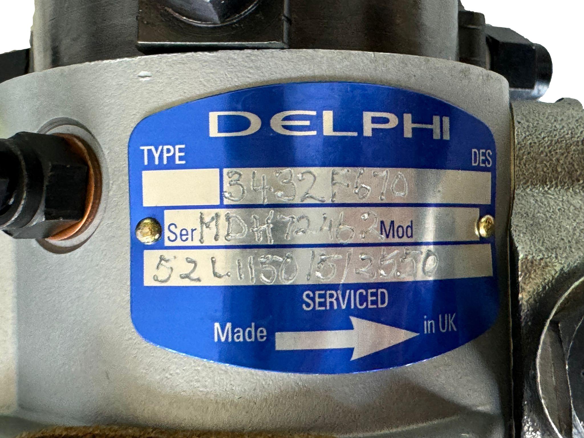 3432F670 Lucas CAV/Delphi Diesel Injection Pump